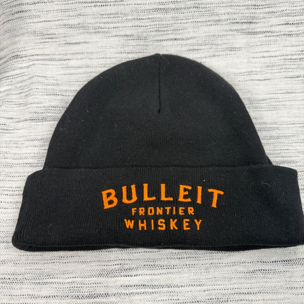 Bulleit Bourbon Black Knit Hat Beanie Adult Sustainable‎ Recycled Material